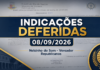Cinco indicações deferidas no dia 08 de setembro reforçam infraestrutura em Araruama