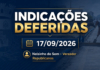 Cinco indicações deferidas em 17/09 reforçam infraestrutura em Araruama