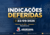 Indicações deferidas nesta terça-feira reforçam a infraestrutura em Araruama