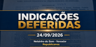 Cinco bairros recebem indicações de infraestrutura na sessão realizada no dia 24/09